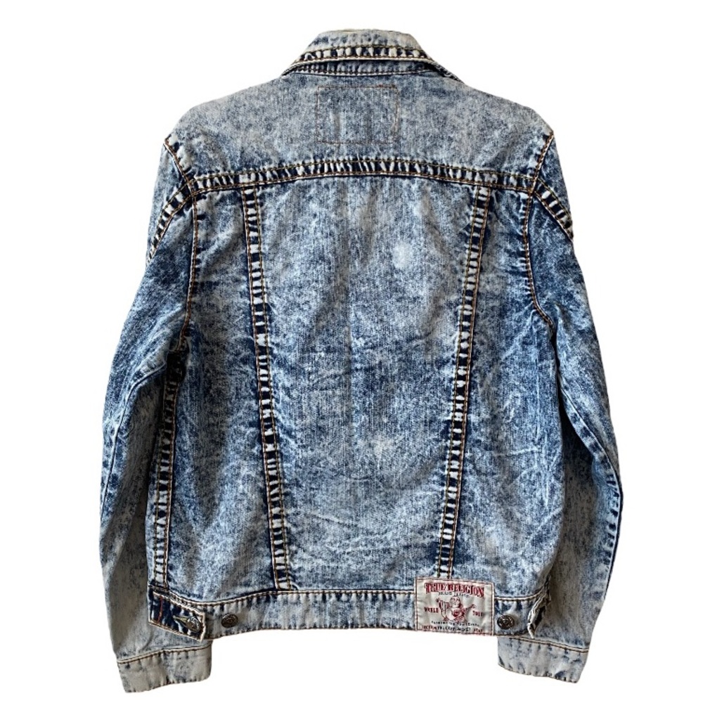True Religion • Acid Washed Rope Stitched Trucker Jacket - Picture 2 of 14